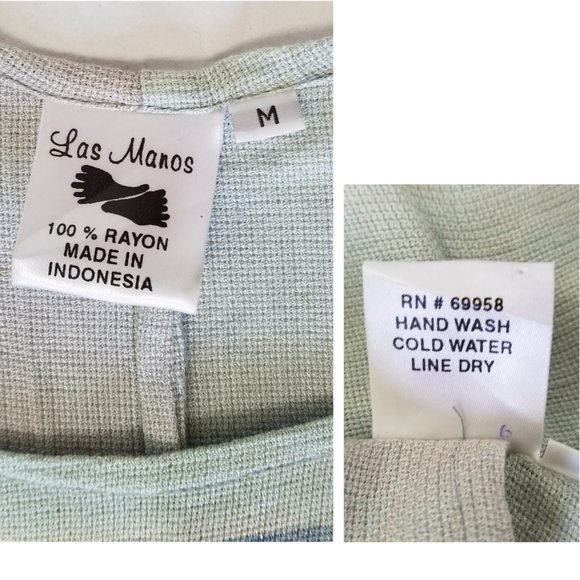 Las Manos Vintage Womens Lagenlook Top Shirt Sea Life Fish Seahorse Turtle - Picture 4 of 12